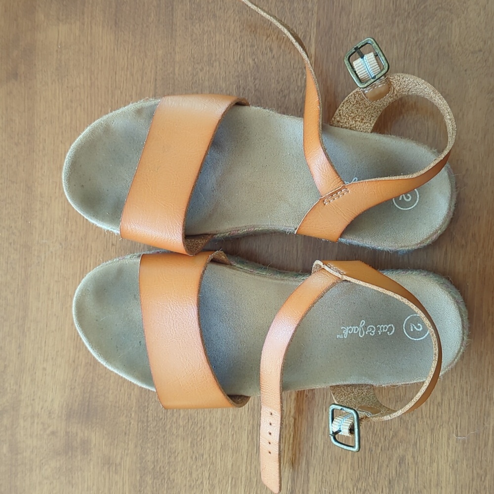 Cat and Jack Woven platforms, size 2